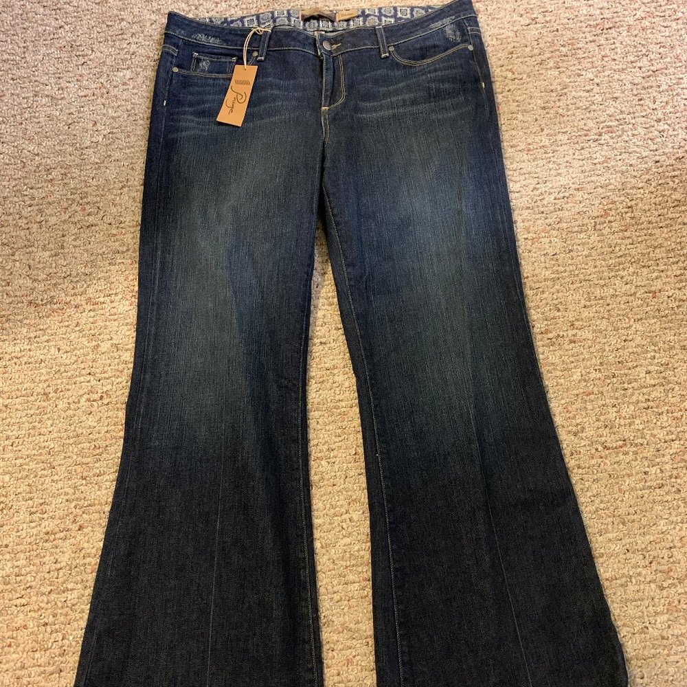 NWT Paige ‘Robertson’ jeans Dark Wash Flare Leg